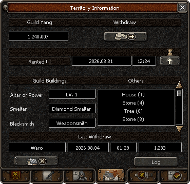 Guild land information window